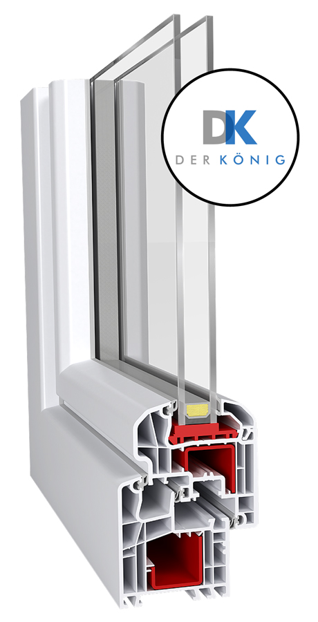 DK500 Fenster PVC-Fenster-Profil