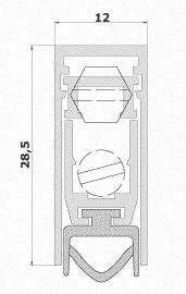 1712 Comaglio Serie Pressure - Paraspiffero per Porta