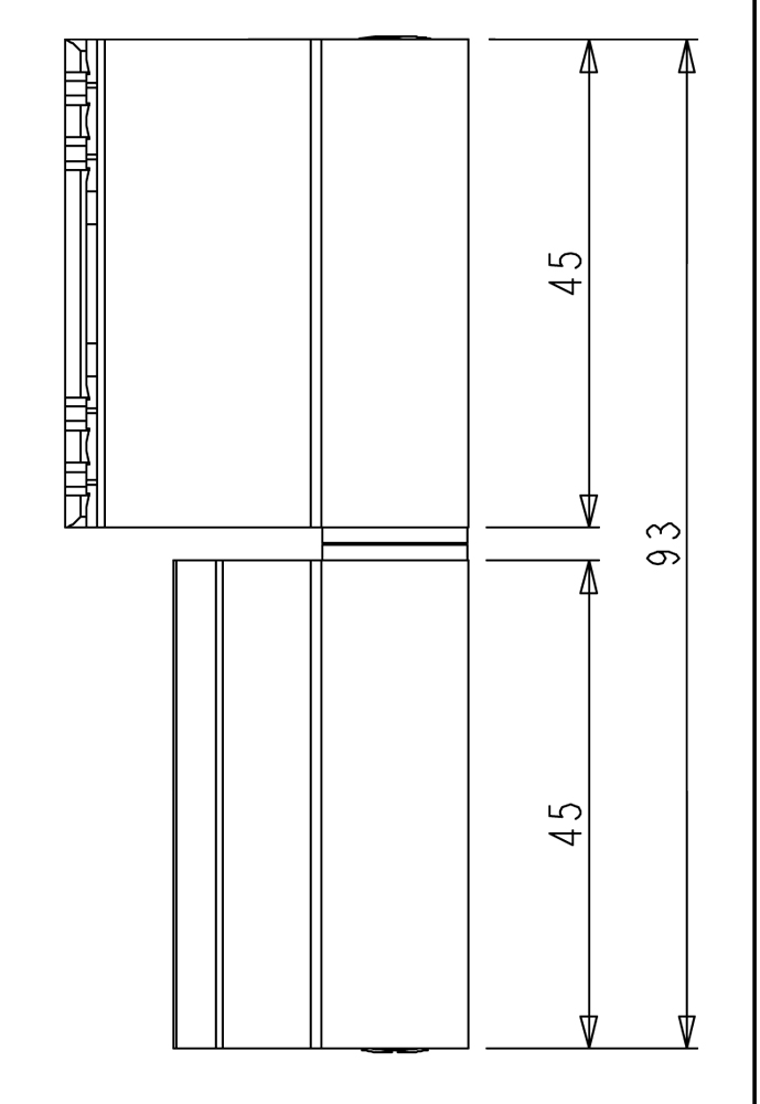 Giesse-Scharnier – Flash-Basis – Europäische Kammer aus Aluminium