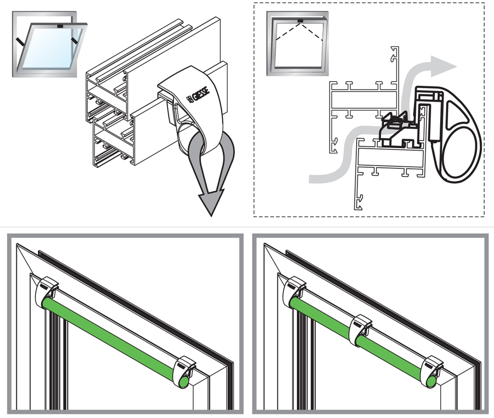 Cricchetto per Chiusura Finestre a Vasistas - Giesse Twin R40