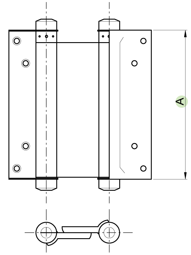 IBFM Double Action Bommer-Federscharnier