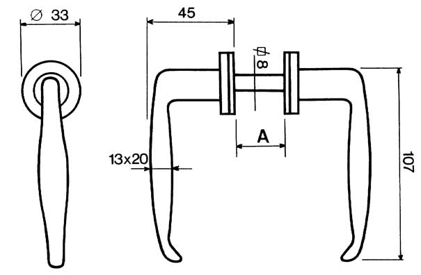 Metall-Türgriff Hardware IBFM