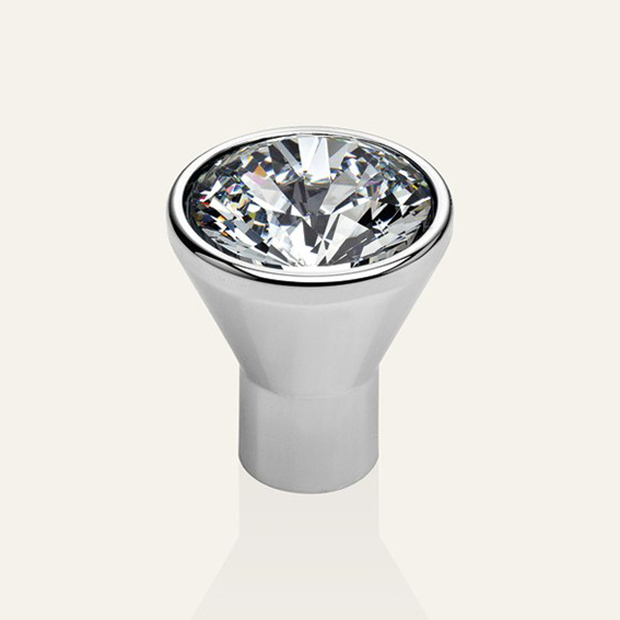 Mobil Knopf Linea Cali Diamant mit Swarowski® CR Chrom poliert