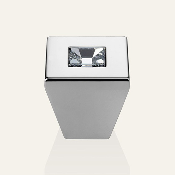 Der Knopf für Möbel Linea Cali Reflex PB mit Kristallen poliertem Chrom Swarowski®