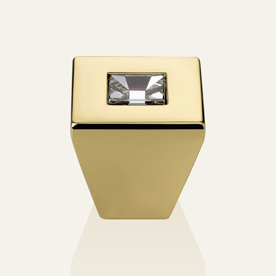 Der Knopf für Möbel Linea Cali Reflex PB mit Kristallen aus reinem Gold Swarowski®