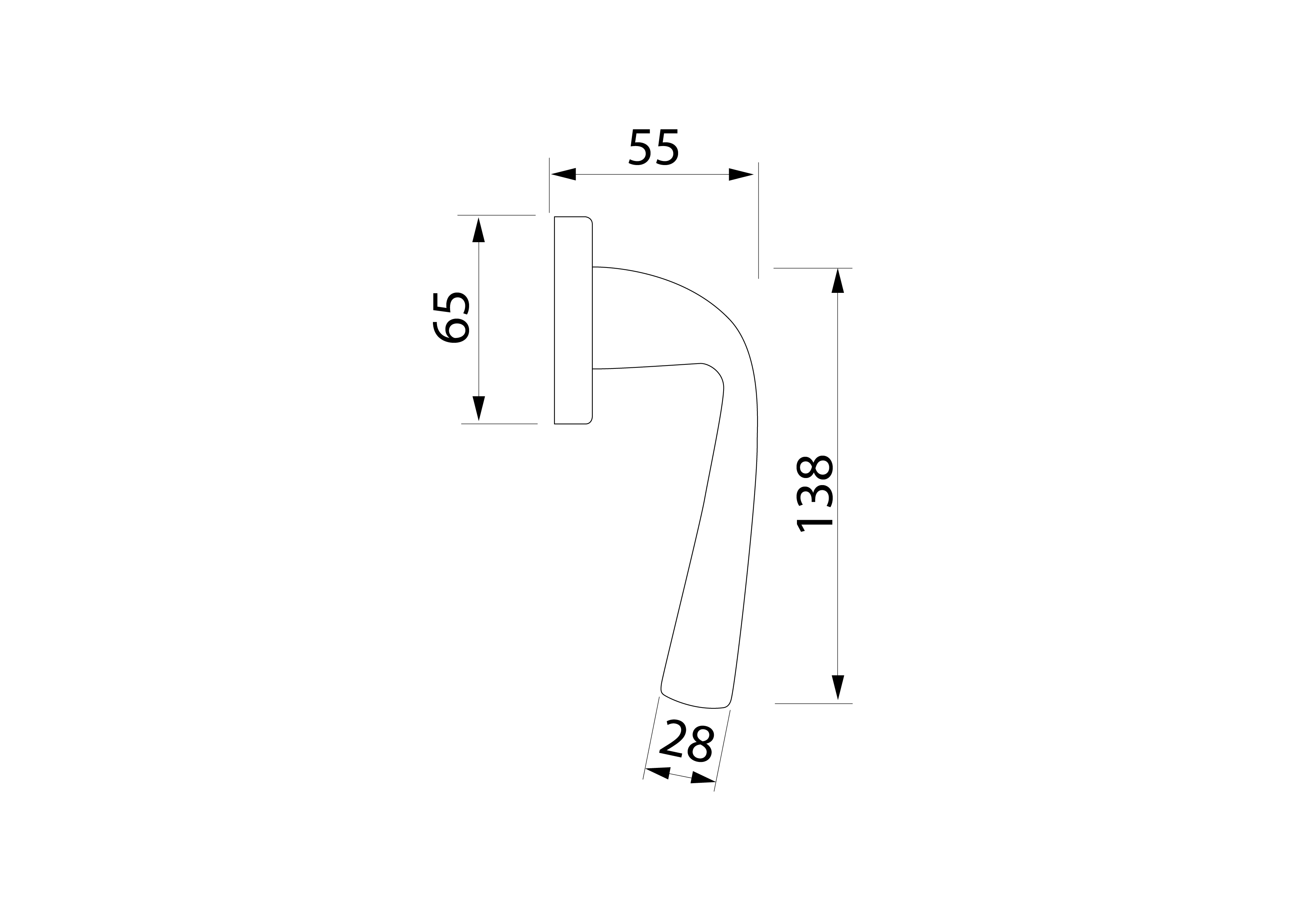 Fenstergriff „Le Mans Manital Design“. Le Mans Manital Maniglia per Finestra di Design