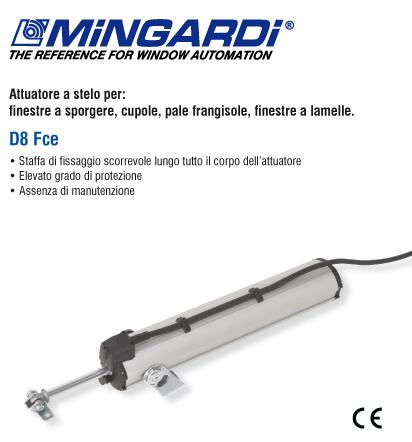 D8 Fce Mingardi - Stangenantrieb für Fenster