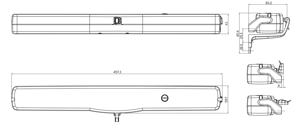 Kato 305/RWA Nekos Kettenbetätiger aus Metall