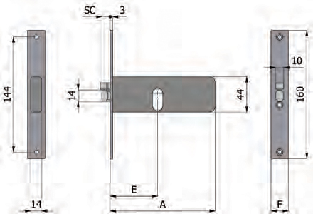 Latch nicht reversibel Omec Eigenschaften