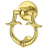 Barocker Türklopfer aus Messing von PFS Pasini