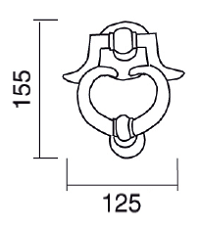 Barocco Türklopfer Brass Door für PFS Pasini