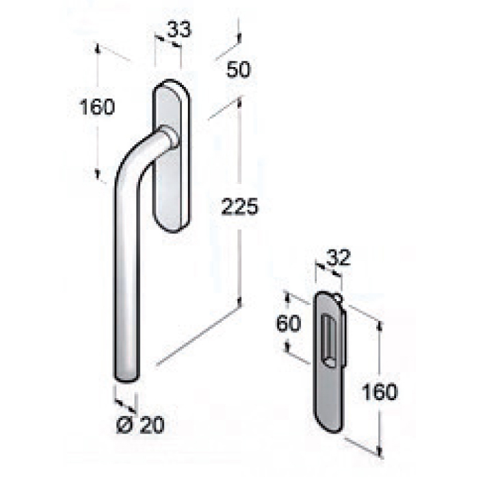 Oslo Griff Hebe-Schiebe-