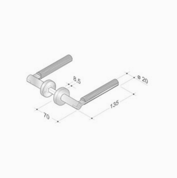 Griffpaar pba 2002.YOD aus Holz und Edelstahl AISI 316L