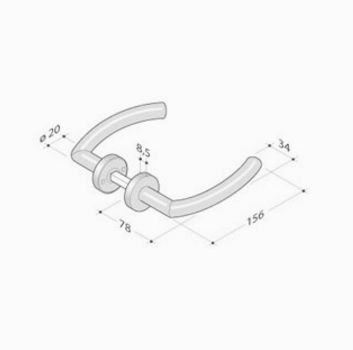 PBA Paar Griffe 2027T Edelstahl AISI 316L