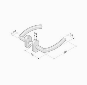 PBA Paar Griffe 2027T Edelstahl AISI 316L