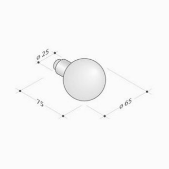 pba 2090 AISI 316L Edelstahlknopf