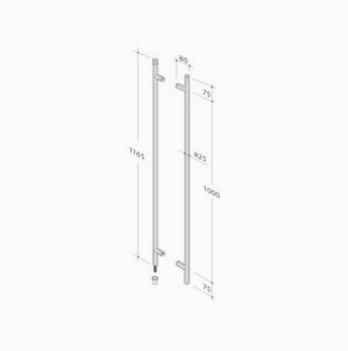 PBA 200PS Griff aus Edelstahl AISI 316L mit Schloss Incorporated