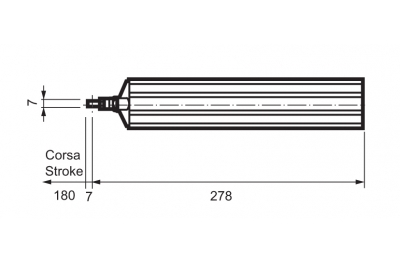 Mingardi Stange Aktorhub 180mm für Dachfenster