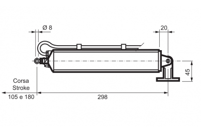 Mingardi Stange Aktorhub 105mm