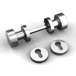 Doppelknaufplans Rahmen mit Lüftungsschlitzen und Edelstahl Tropex