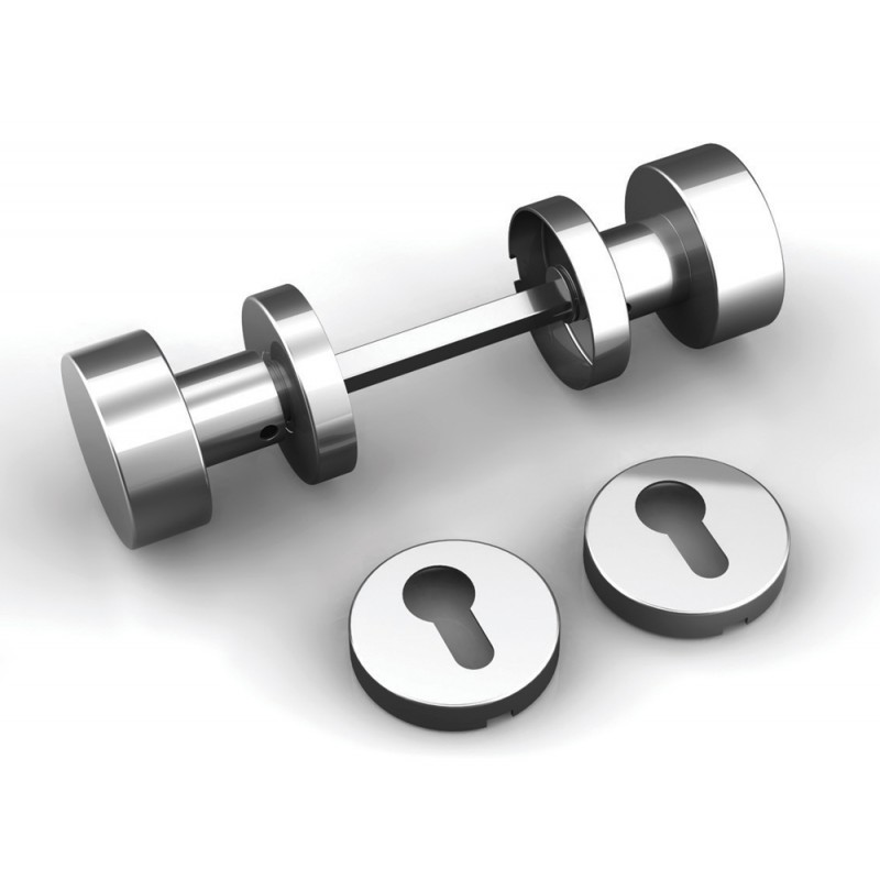 Doppelknaufplans Rahmen mit Lüftungsschlitzen und Edelstahl Tropex