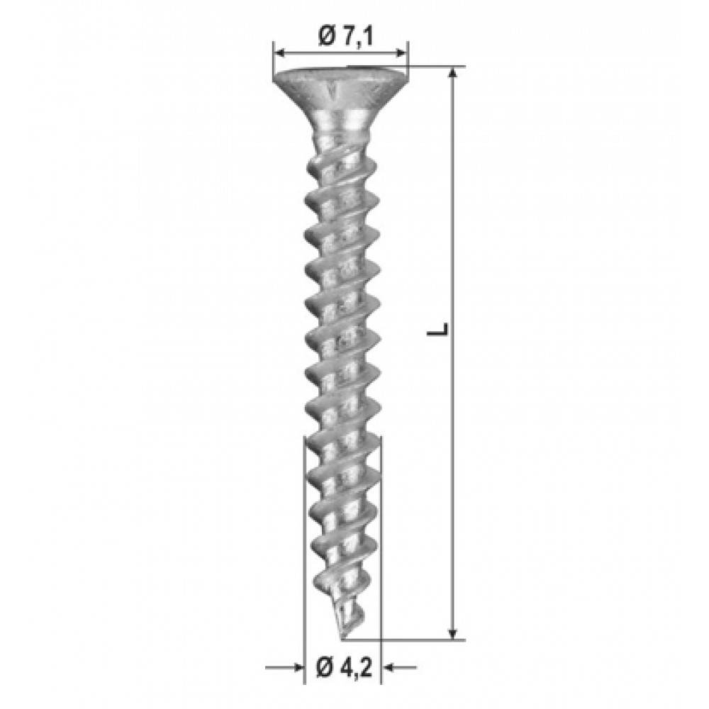 Screws Hardware Netz Diks Top PVC Verschiedene Größen 2000pz heicko Segatori