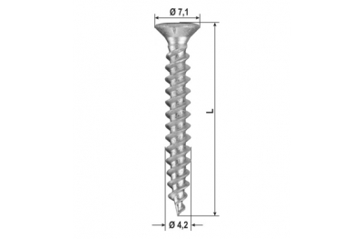 Screws Hardware Netz Diks Top PVC Verschiedene Größen 2000pz heicko Segatori