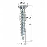 Hardware Schrauben Duo Antrieb Berg Silber PVC Verschiedene Größen 2000pz heicko Segatori