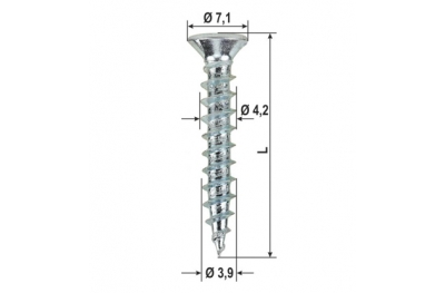 Hardware Schrauben Duo Antrieb Berg Silber PVC Verschiedene Größen 2000pz heicko Segatori