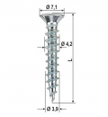 Hardware Schrauben Duo Antrieb Berg Silber PVC Verschiedene Abmessungen 2000 Stück heicko