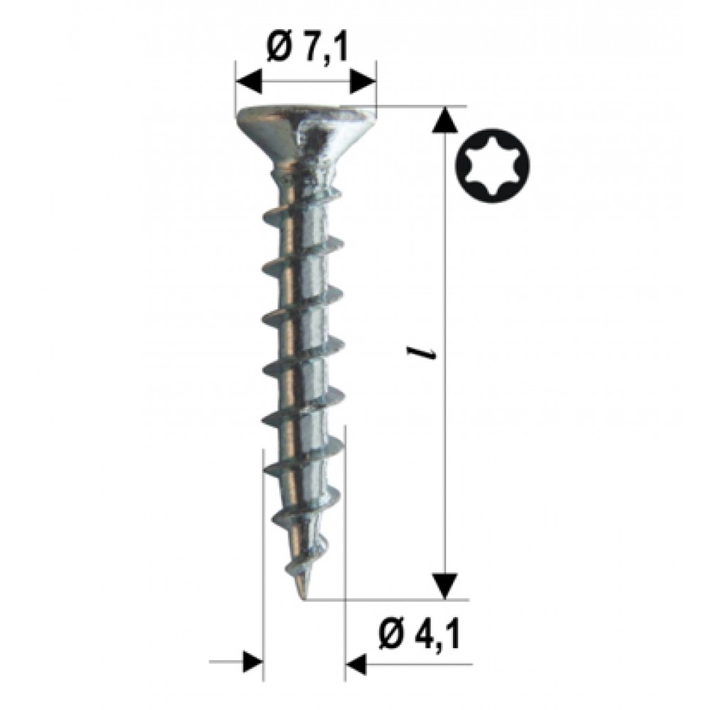 Screws Hardware Power Speed ​​TX PVC Verschiedene Größen 2000pz heicko Segatori