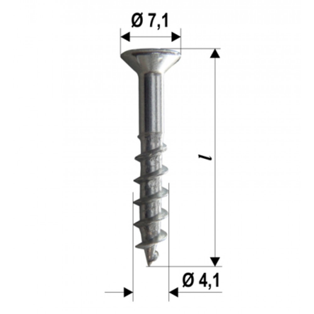 Screws Hardware Power Speed ​​PT PVC Verschiedene Größen 2000pz heicko Segatori