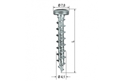 Hardware Schrauben Round Head PVC Verschiedene Größen 1000pz heicko Segatori