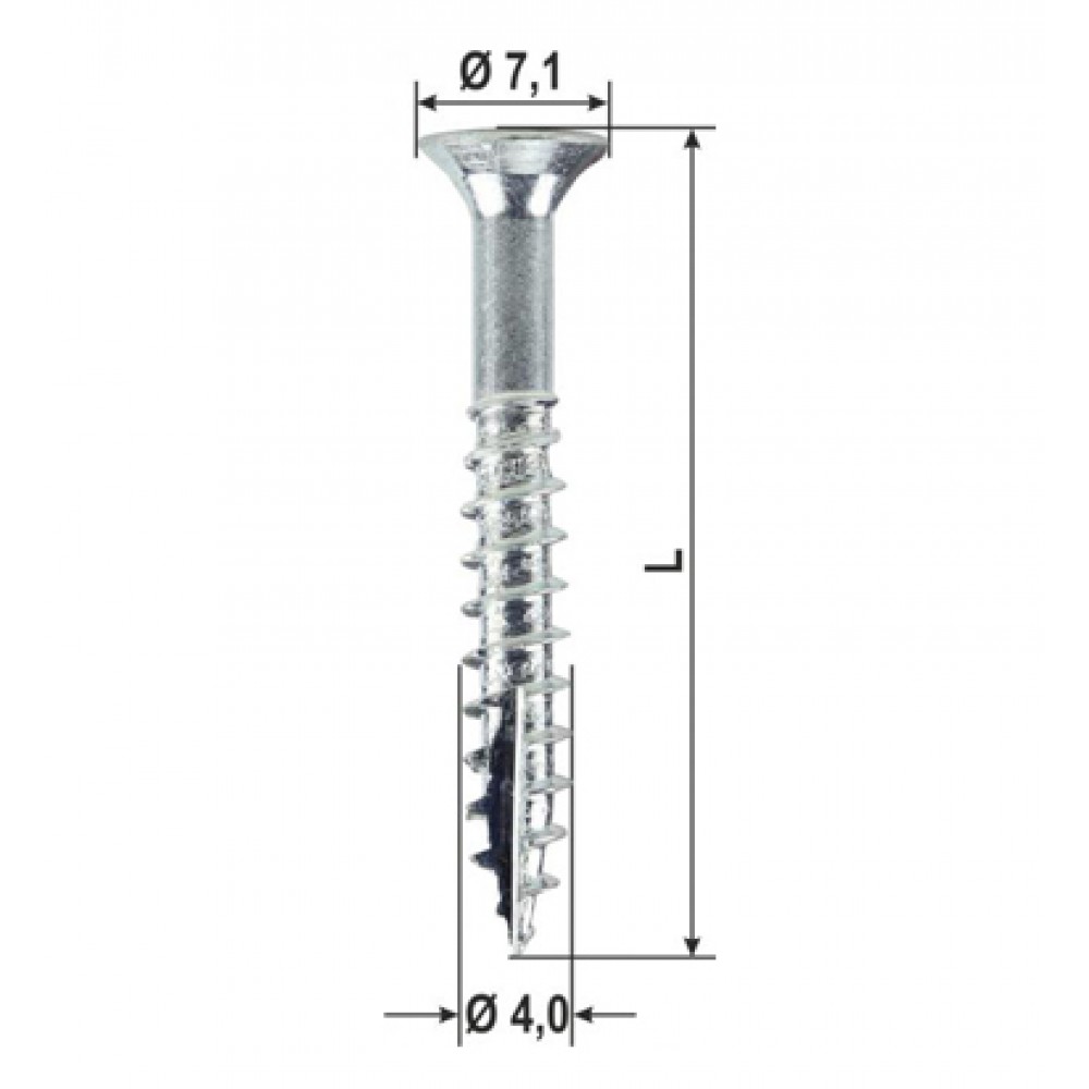 Holzschrauben holing für Punta Sharp Verschiedene Größen 1000pz heicko Segatori