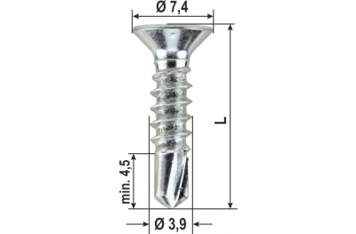 Bohrschrauben Nori Top Silber PVC Verschiedene Abmessungen 2000 Stück heicko