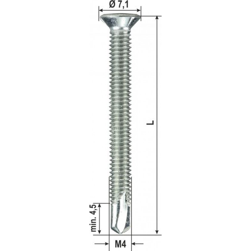 Tek metrische Schrauben PVC Verschiedene Abmessungen 2000 Stück heicko