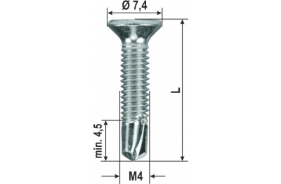 Tek metrische Schrauben TX PVC Verschiedene Abmessungen 2000 Stück heicko