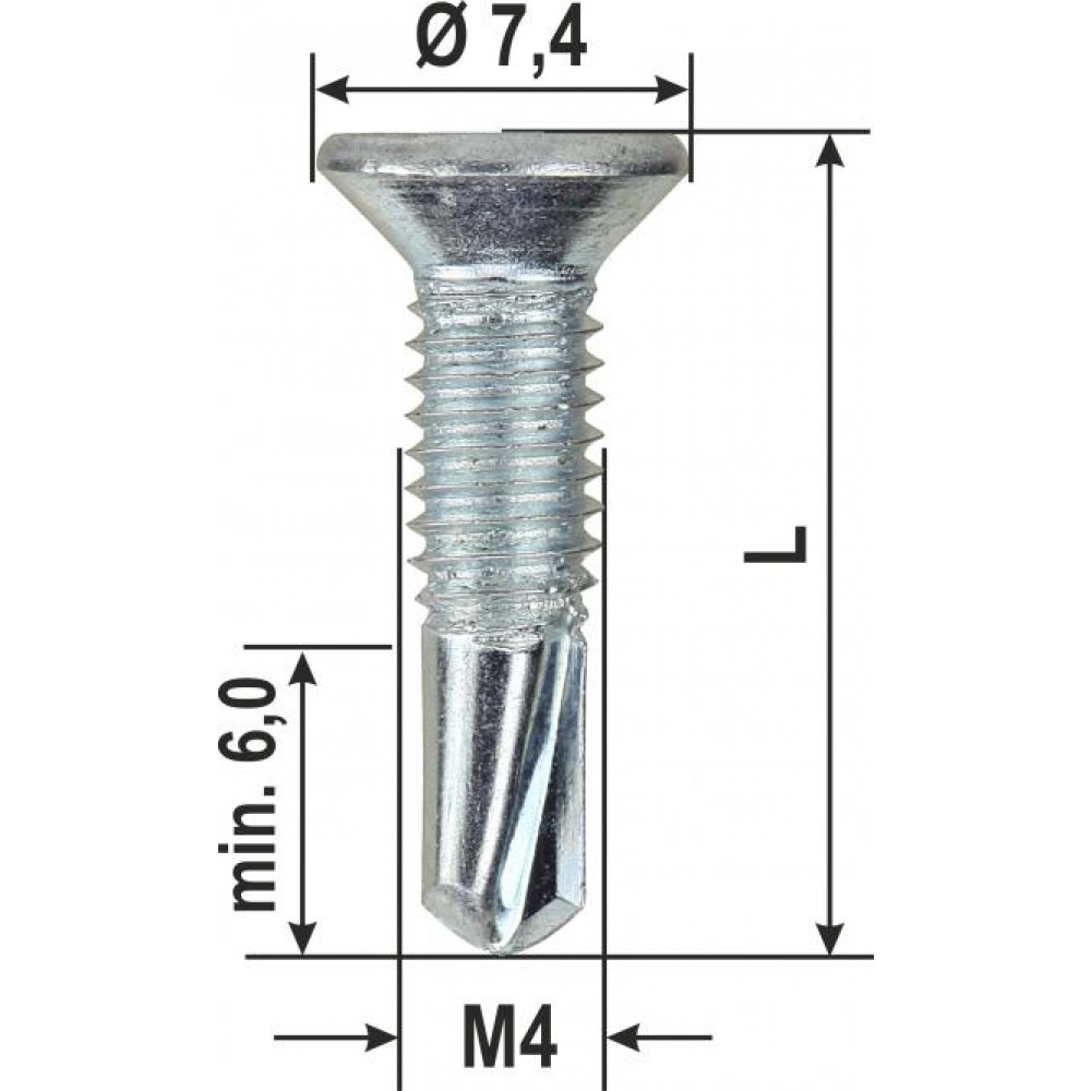 Tek metrische Schrauben Eco PVC Verschiedene Abmessungen 2000 Stück heicko