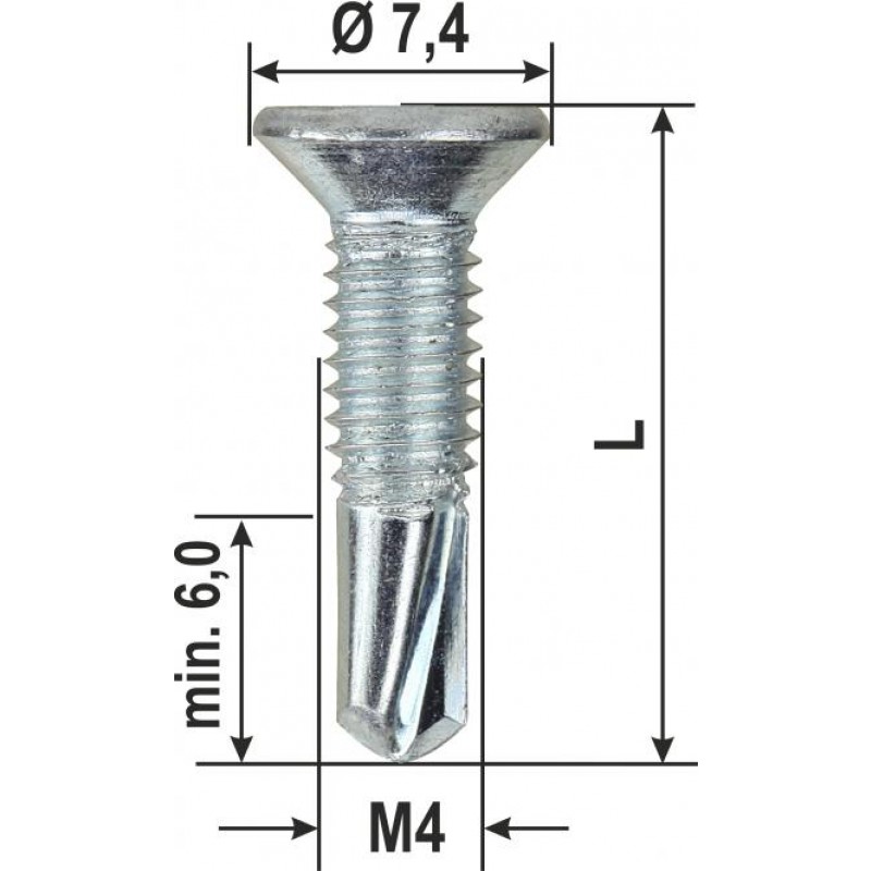 Tek metrische Schrauben Eco PVC Verschiedene Abmessungen 2000 Stück heicko