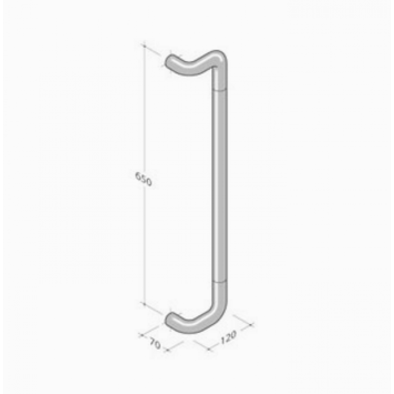 YOD.500 PBA Handgriff aus Leder und Edelstahl AISI 316L