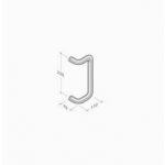 YOD.500 PBA Handgriff aus Leder und Edelstahl AISI 316L