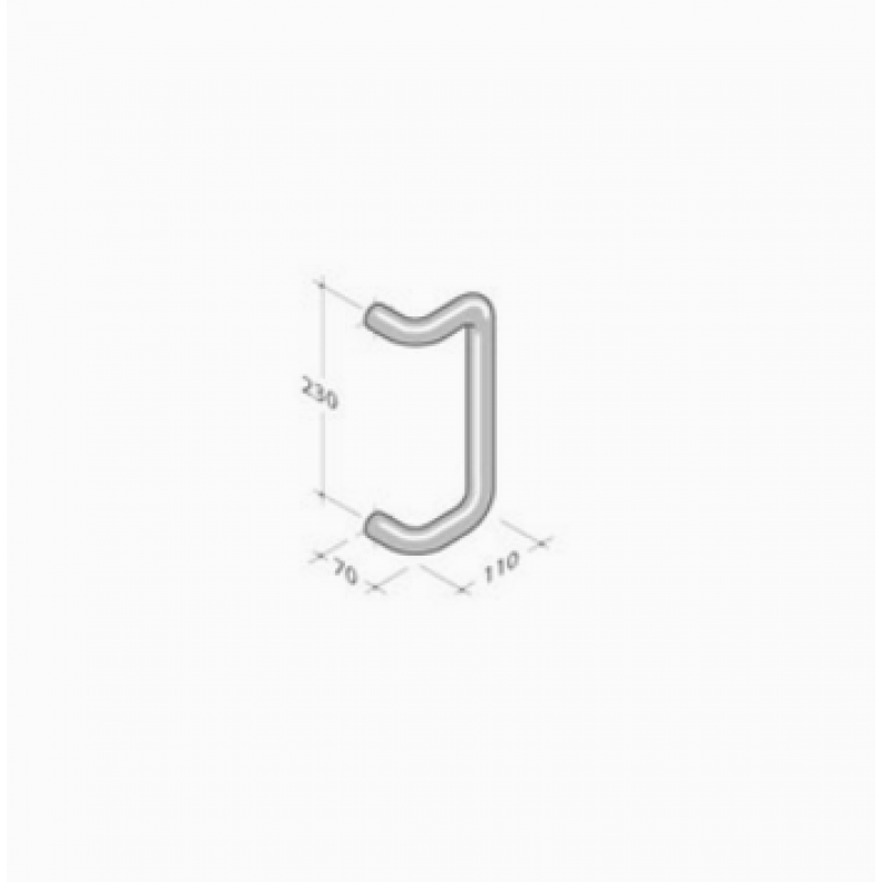 YOD.500 PBA Handgriff aus Leder und Edelstahl AISI 316L
