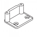 Schließplatte ABl Angle Pins D = 8mm ohne Anker mit Schrauben