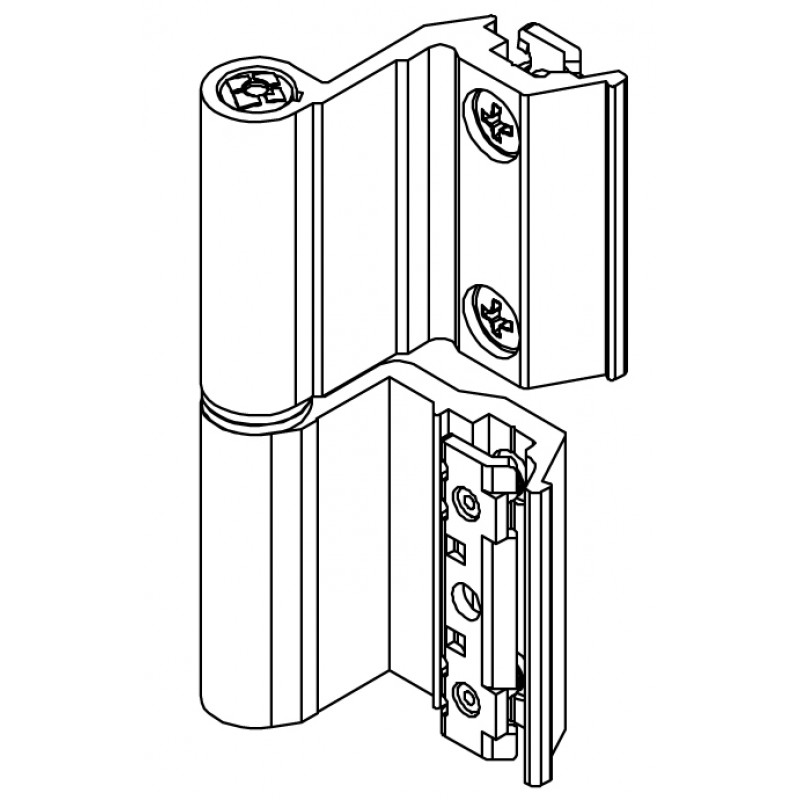 Flash Base Scharnier CE Art.00128U Giesse; Europäische Kammer für Aluminium