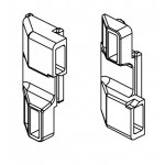Paar Blocks anschließen Cremonese Art.02385 Giesse; Profil von R