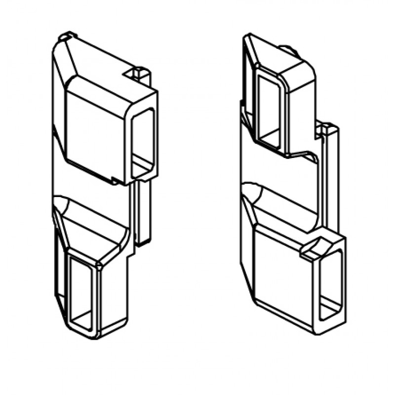 Paar Blocks anschließen Cremonese Art.02385 Giesse; Profil von R