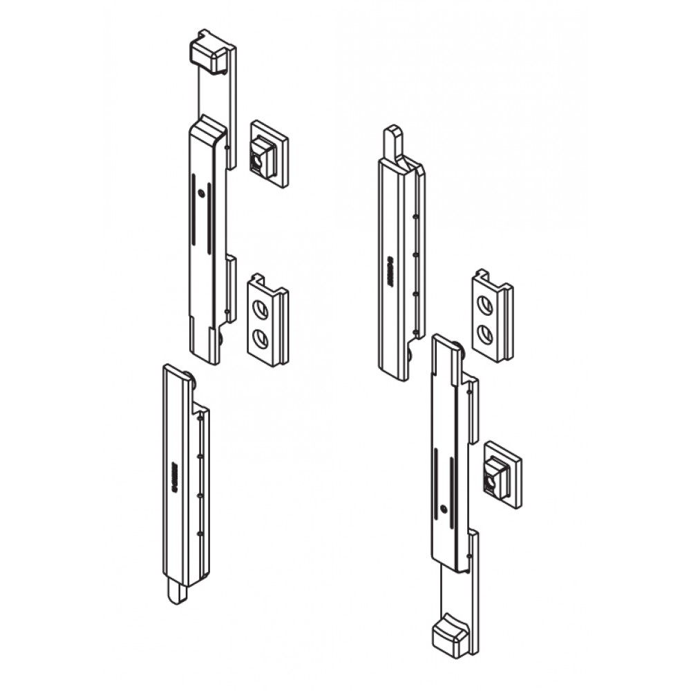 Paar Catenacci Giap Art.02131K Giesse; Silber PWS, für Serie R40