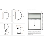 Wasserfedervorhang mit Filtergewebe aus Polyester 34mm Living Bettio