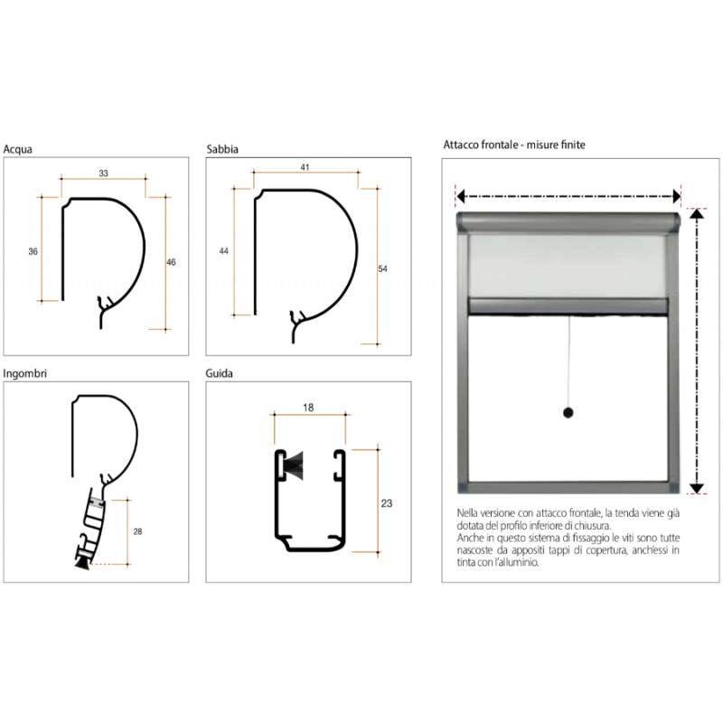 Wasserfedervorhang mit Filtergewebe aus Polyester 34mm Living Bettio