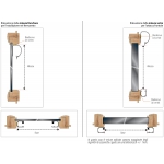 Wasserfedervorhang mit Filtergewebe aus Polyester 34mm Living Bettio